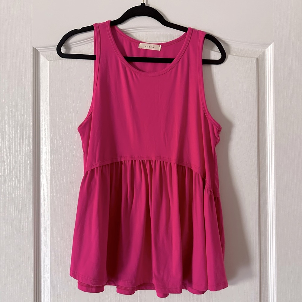 Pink babydoll top size medium